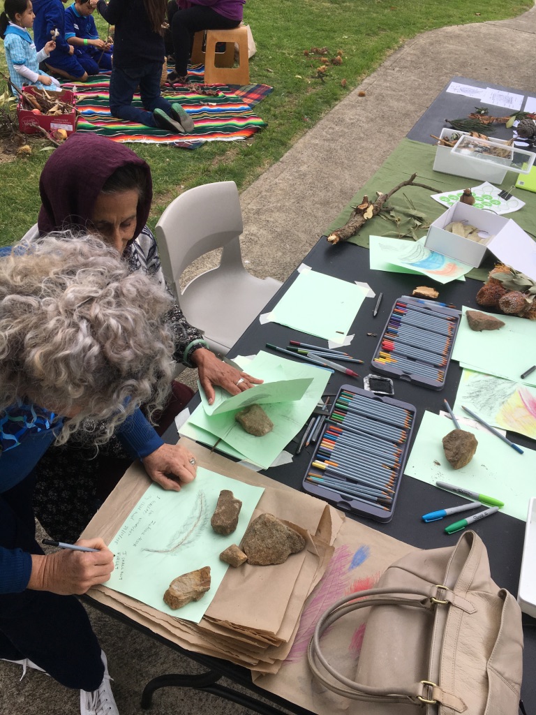 Frottage Workshop - Local Artist Zahir Noor and TVS member Peggy Wallach