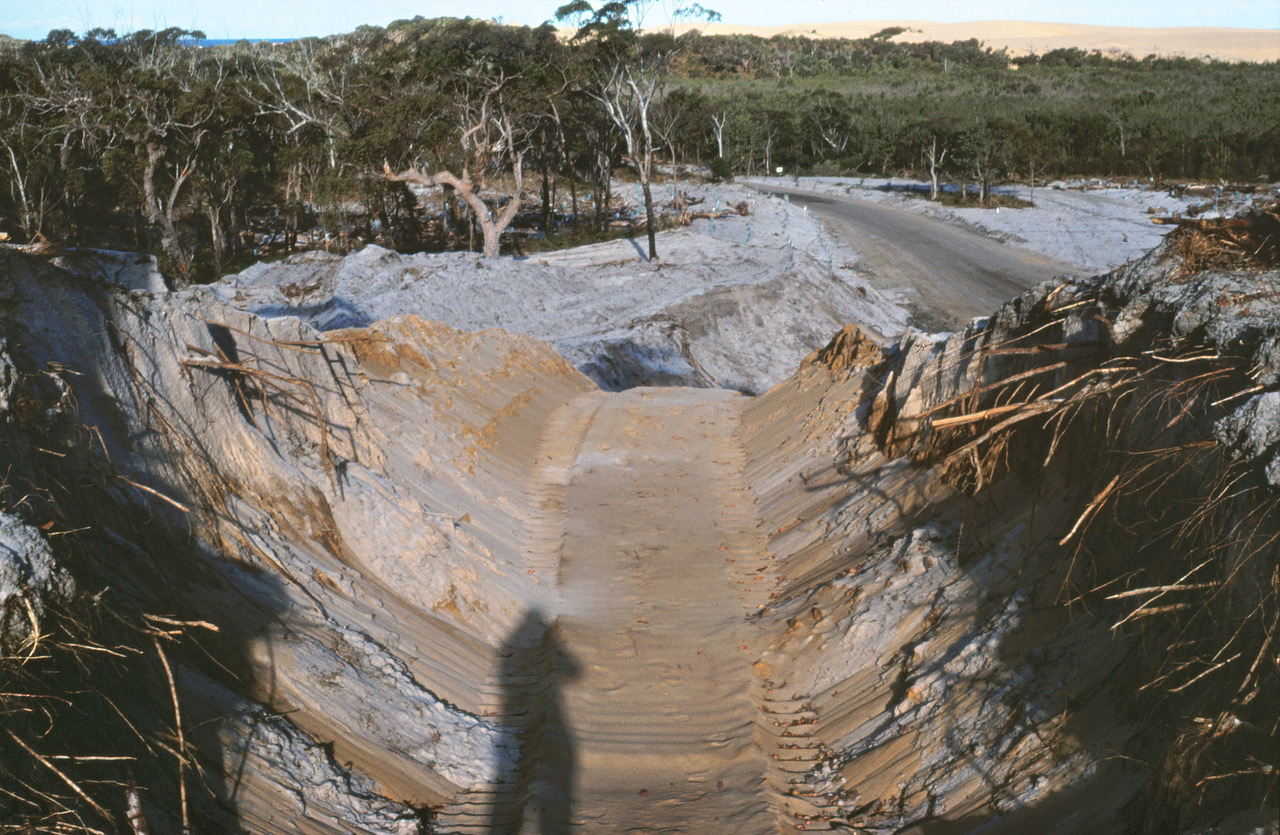 In the Wake of Sand Extraction (Boral quarry in Southern Stockton Bight hind dunes) digitised 35 mm reversal film slide p.o.a.