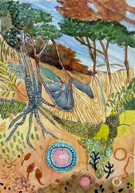 Diane Mah Inside outside 2025 Mixed media 33x42cm $400