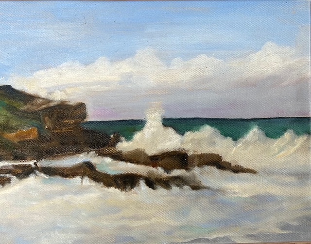 Diane Mah Stormy Day at Clovelly 2024 Oil on board 22 x 31 cm $450